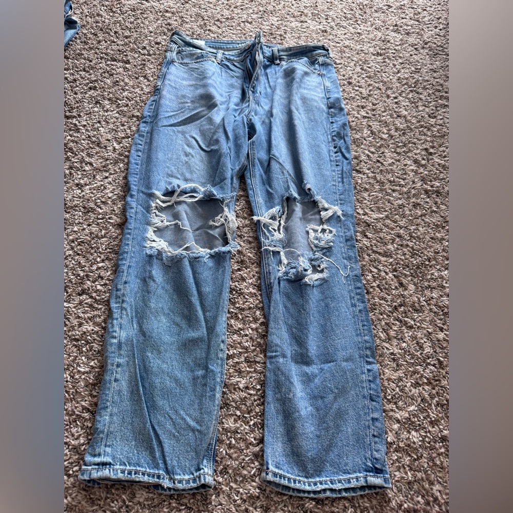 American Eagle Outfitters Classic Blue Denim Wide leg
